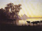 Theodore Frere Along the Nile at Giza oil painting